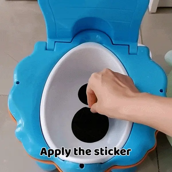 Patty Pals colour-changing potty stickers demonstration